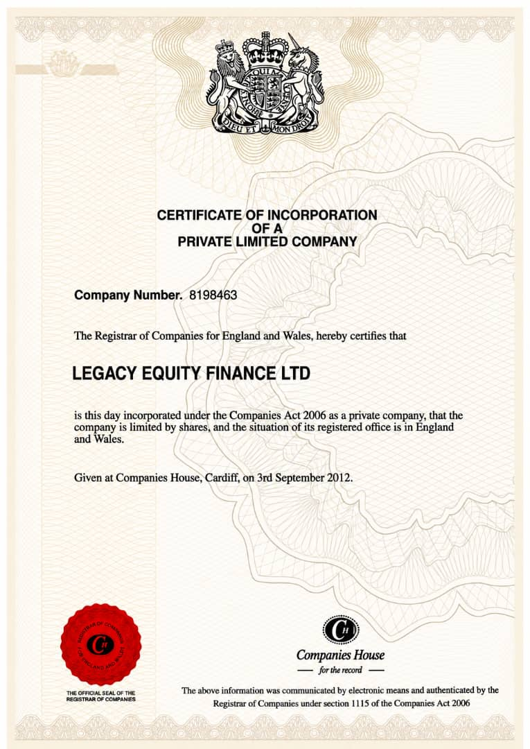 Certificate